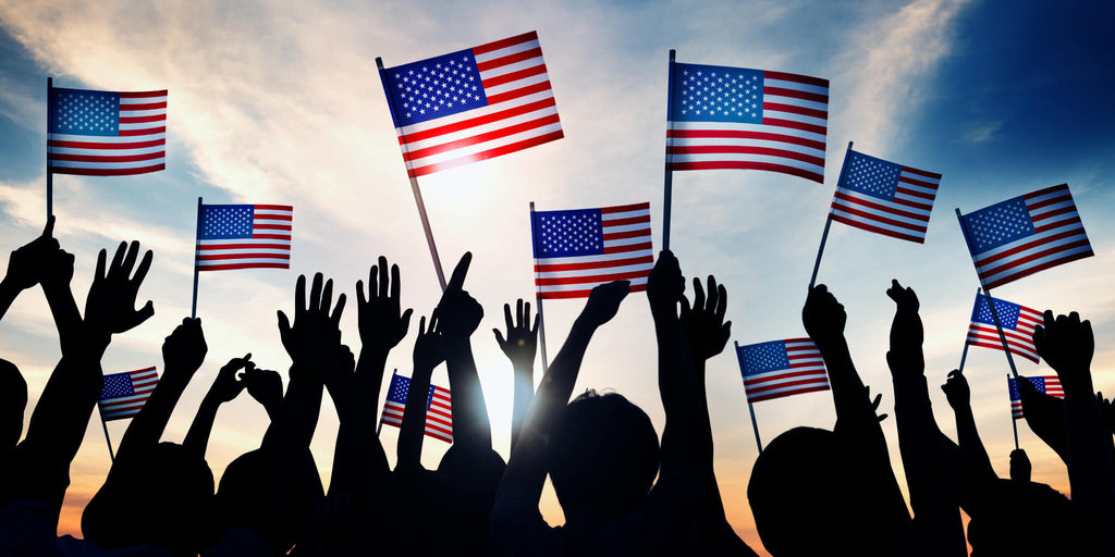 People Holding Flags
