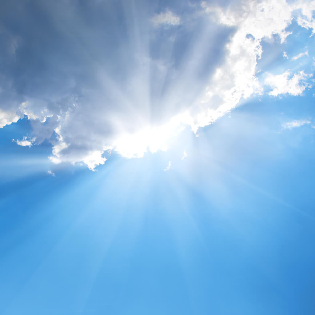Clouds and Sun Rays Sky