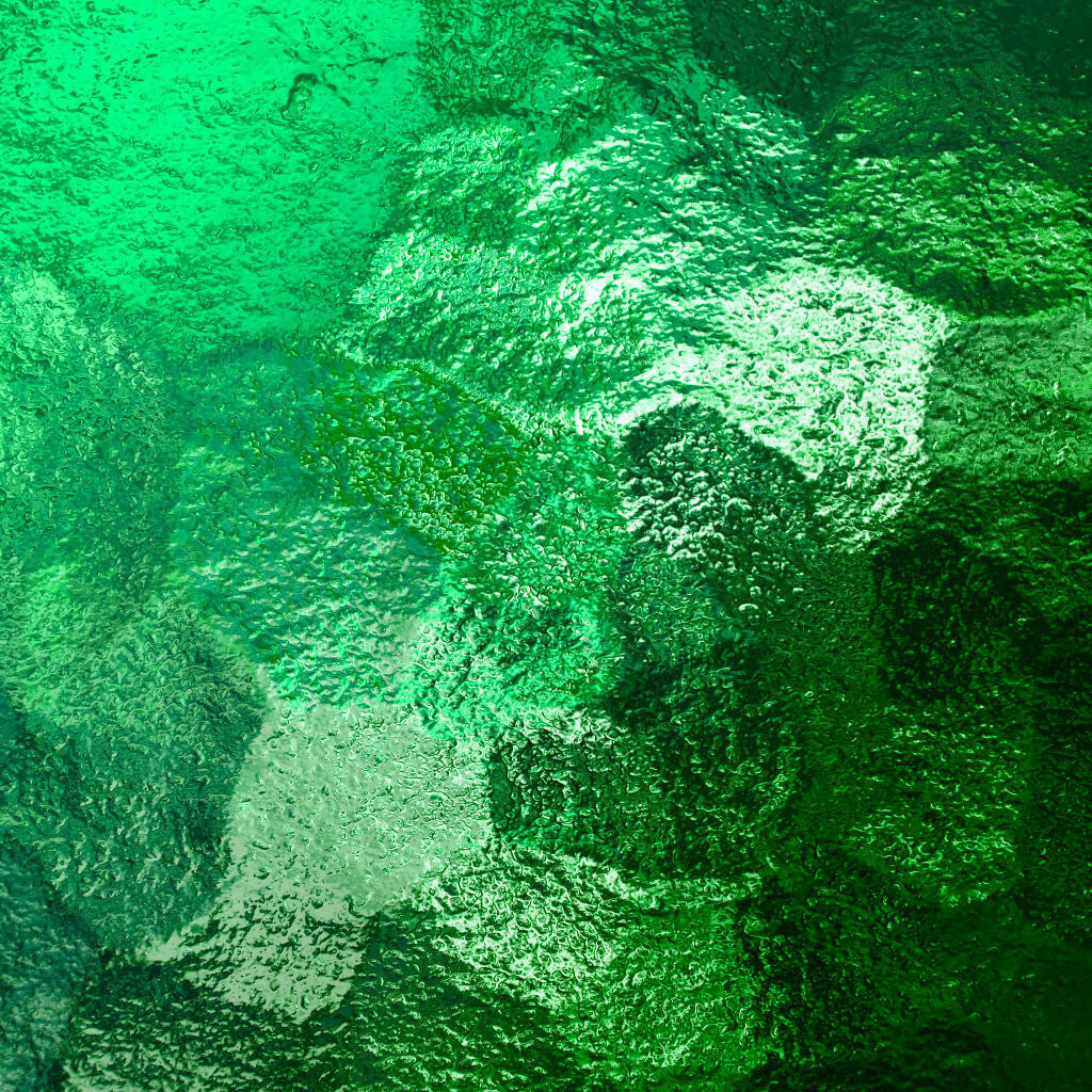 Green Textured Glass