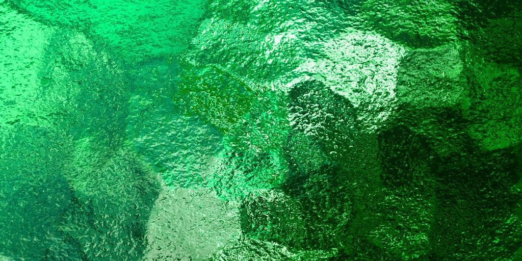Green Textured Glass