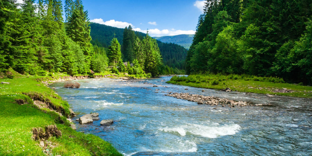 Stream and Mountains