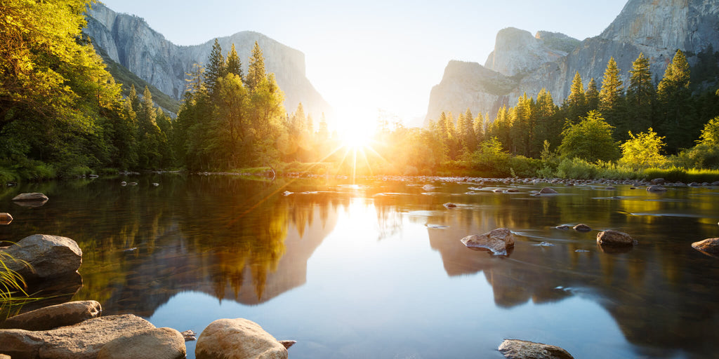 Lake View Through Mountains
