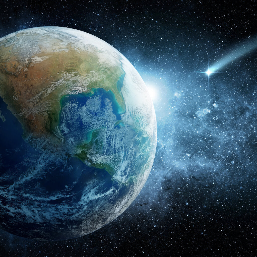 Earth and Sun in Space