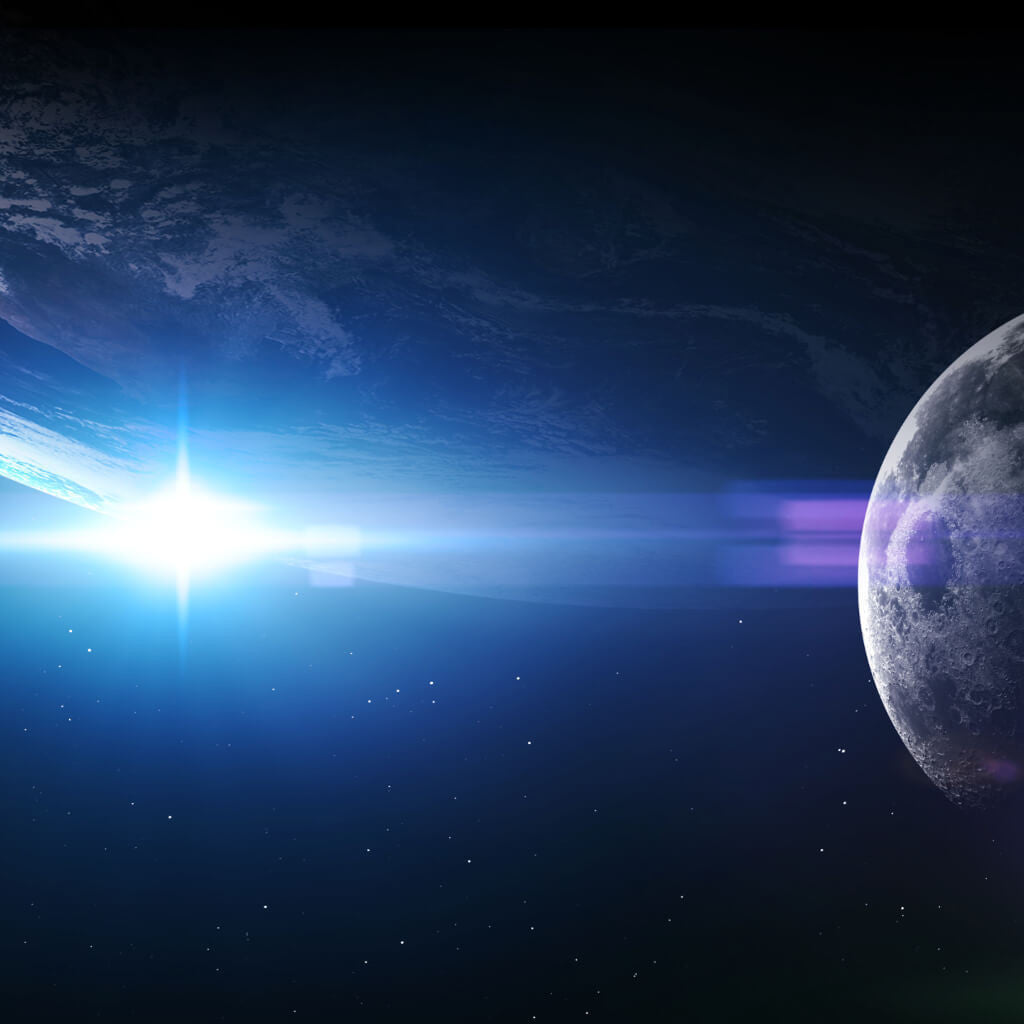 Earth and Moon Space