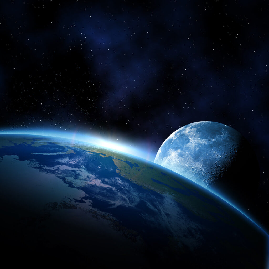 Earth and Moon Space