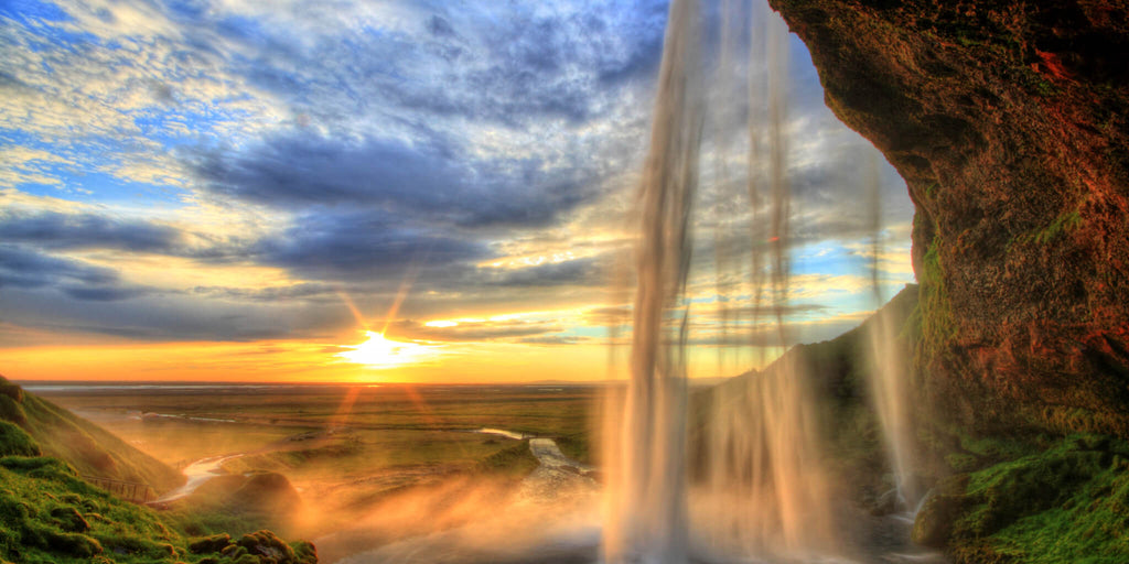 Waterfall at Sunset