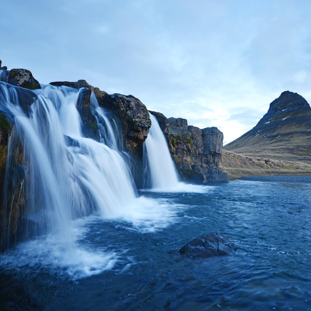 Waterfalls Through Rocks