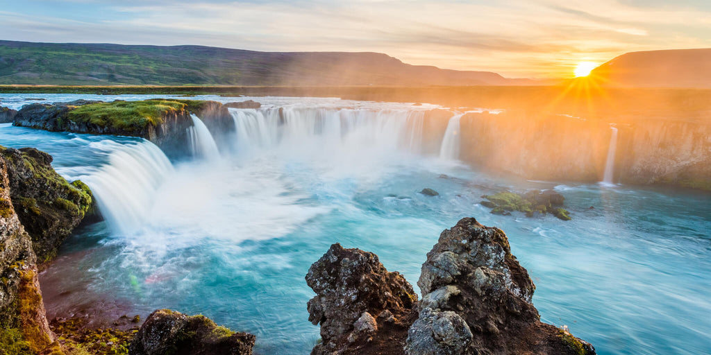 Waterfalls at Sunset