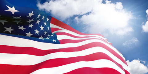 American Flag in Sky