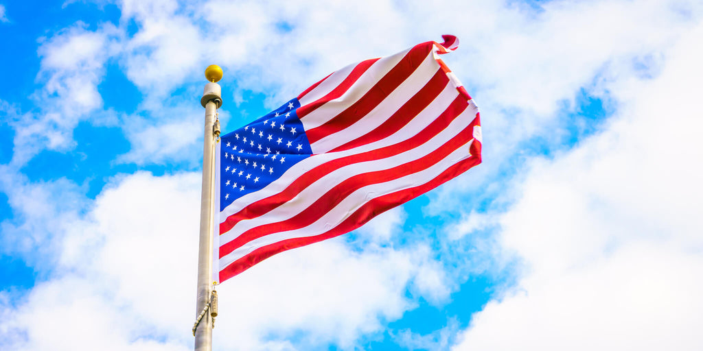 American Flag Pole and Sky