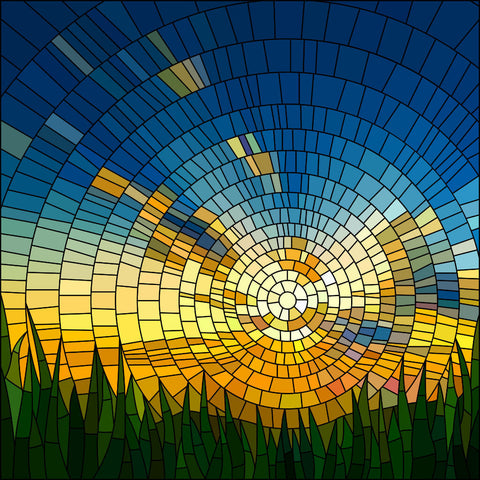Sunset Glass Mosaic