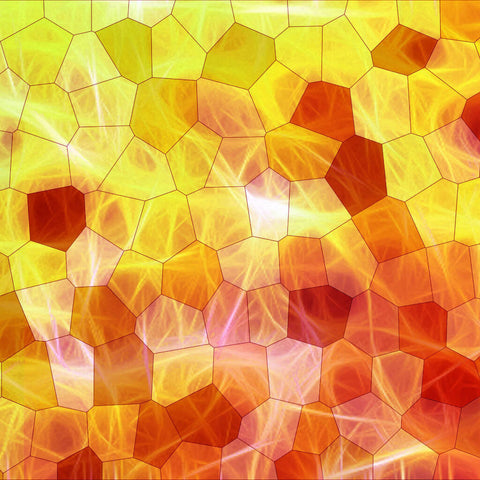 Orange Mosaic Glass