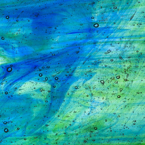 Blue-Green Glass Abstract