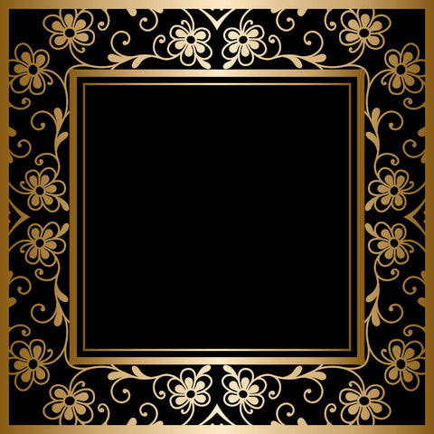 Gold Floral Tile