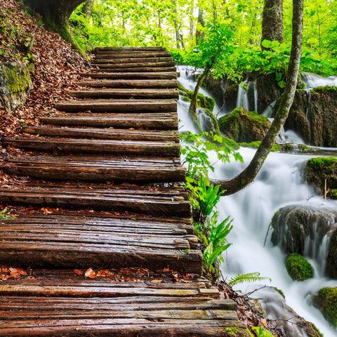 Steps and Waterfall