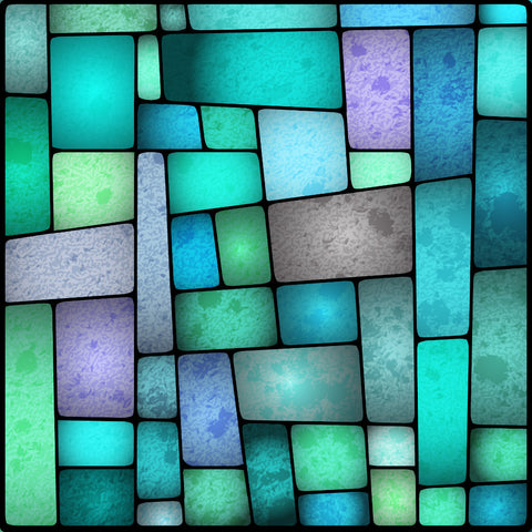 Blue Mosaic Stained Glass