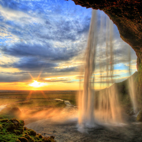 Waterfall at Sunset